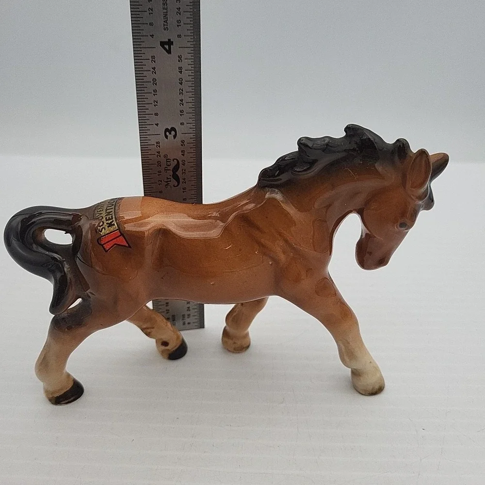 Ceramic Horse Pony Vintage Figurine Brown Western Rodeo Japan